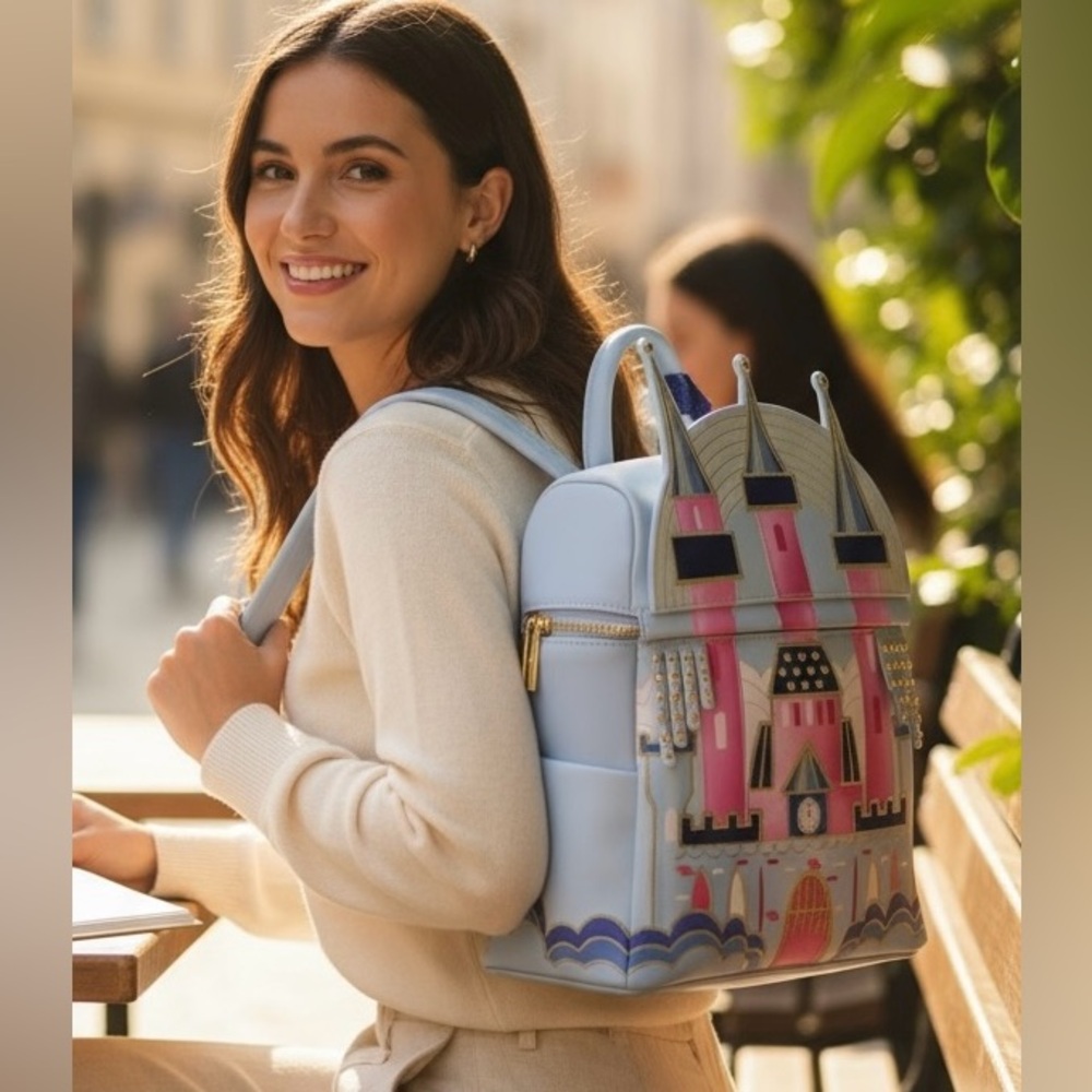 Danielle Nicole Disney Castle Backpack - Pink and Blue New with tags